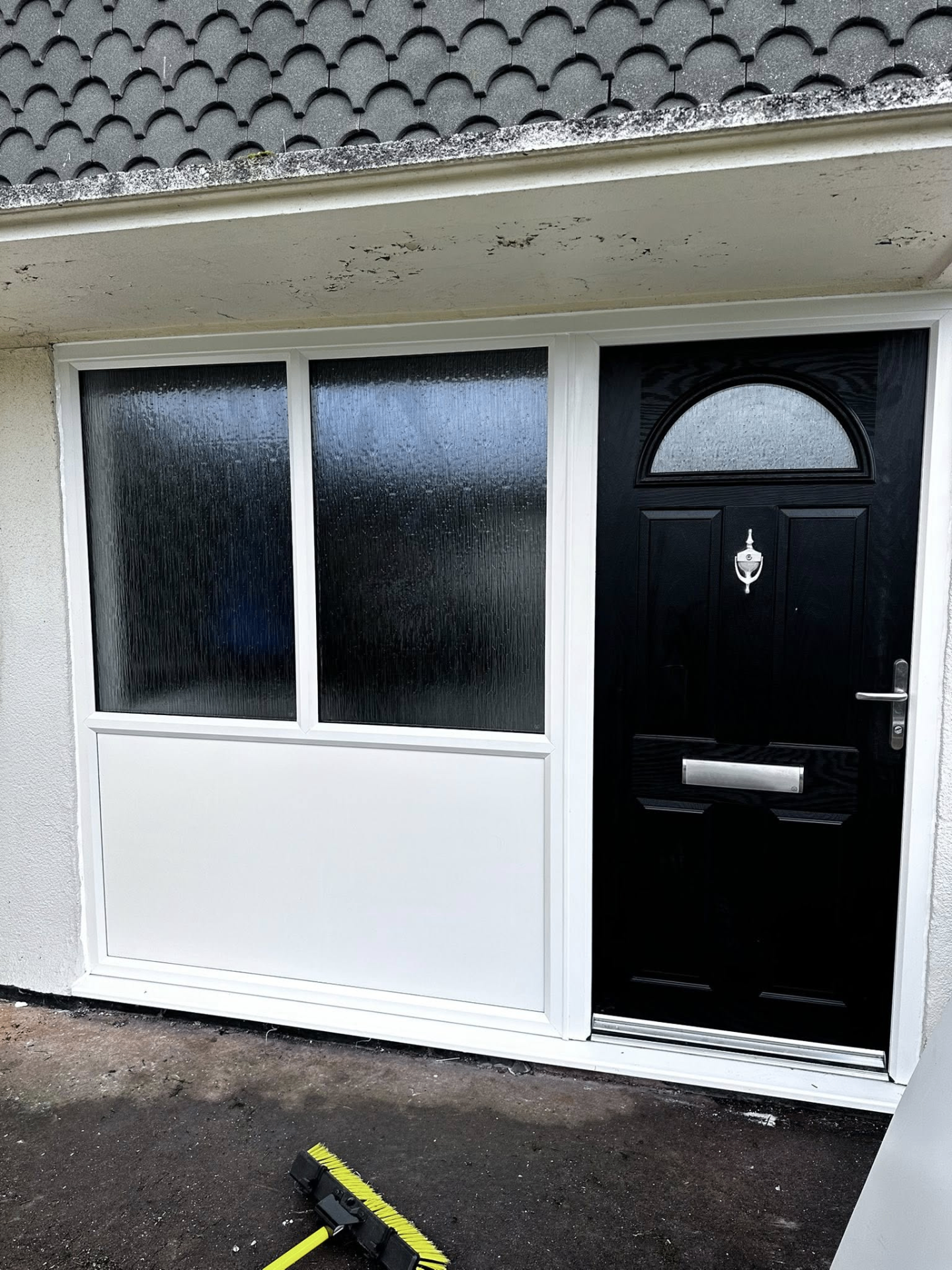 Black Composite Door with Side Window