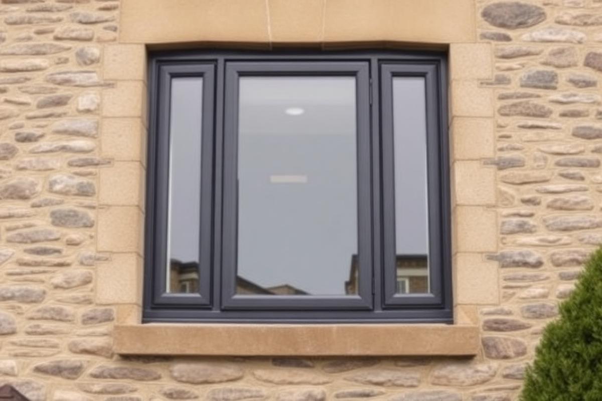 Triple glazed windows in available in uPVC or aluminium frames on a property near Gwyddon (chosen for traffic noise from the A470 or A469 that double glazing only partly muffles, and cold radiating off the glass at night, fitted in 1 day per elevation with the heavier units, or 2–3 for a full house)
